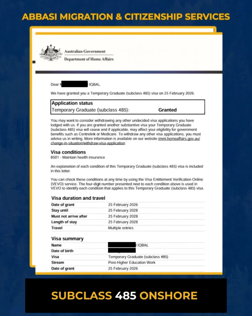 Subclass 485 Onshore - Abbasi Migration & Citizenship Services (1)
