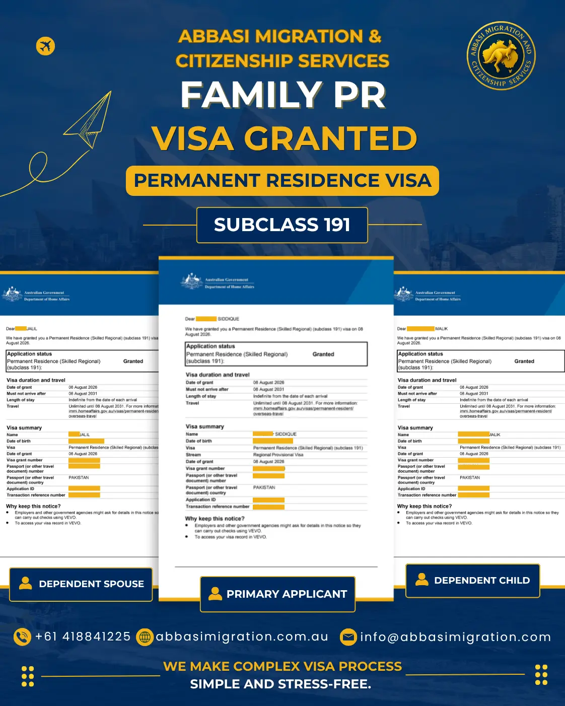 Family PR Visa Granted Abbasi Migration & Citizenship Services (6)